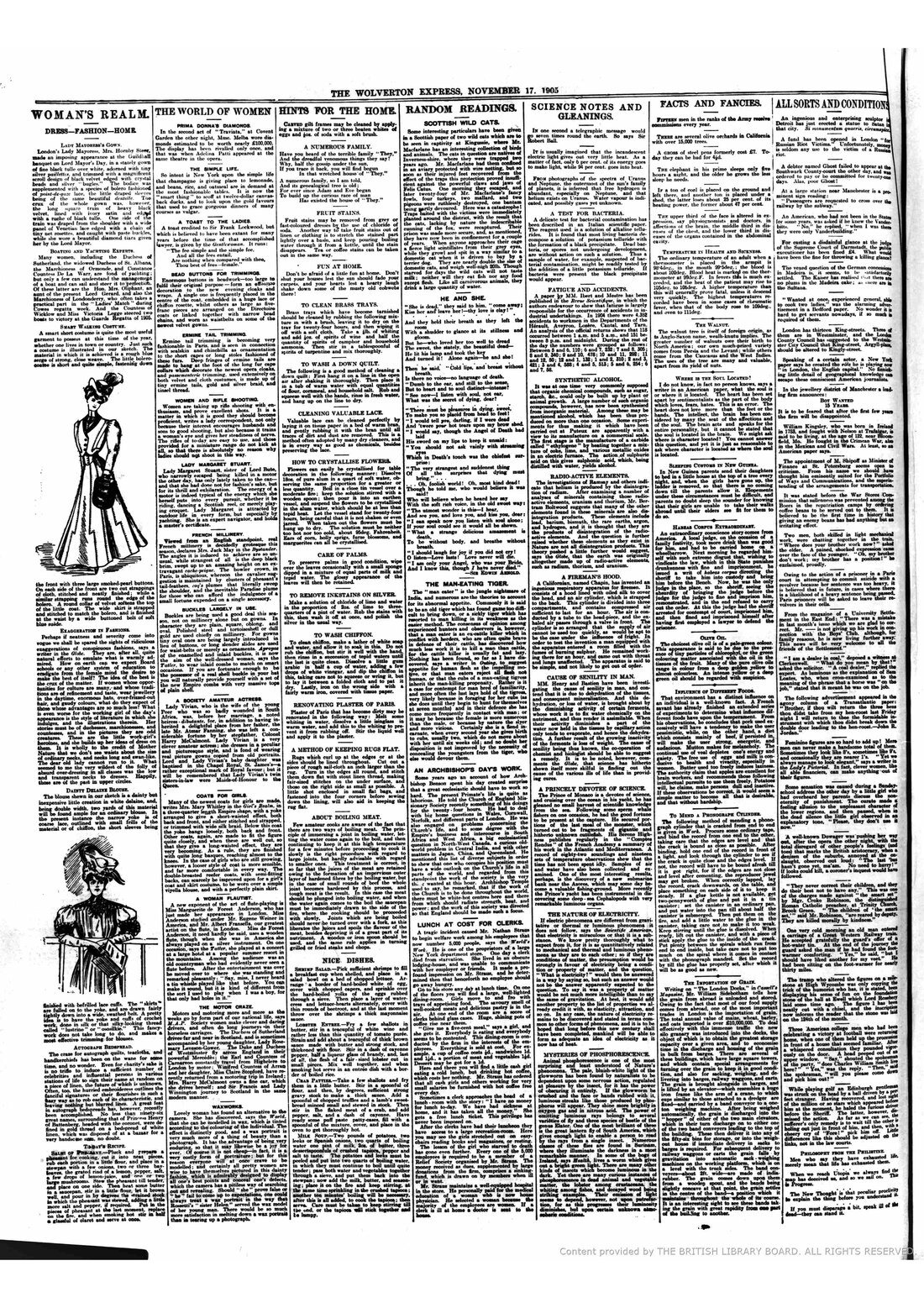 Period newspaper column: the man-eater is the jungle nightmare of India.